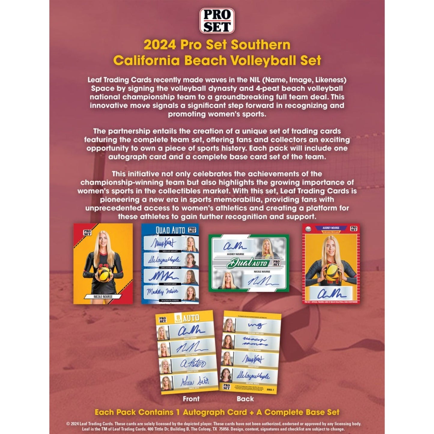 2024 Leaf Pro Set Southern California Beach Volleyball Set