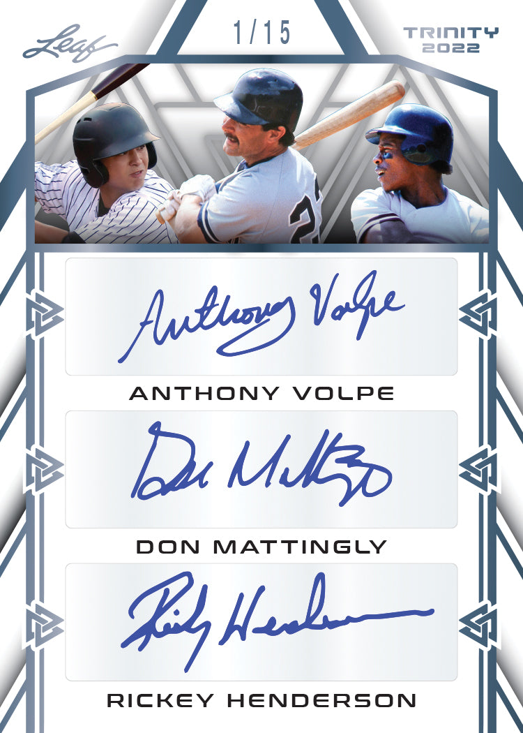 2022 Leaf Trinity Baseball Hobby Box-Volpe_Mattingly_Henderson