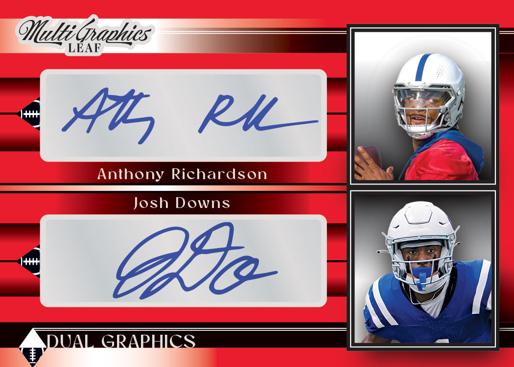 2023 Leaf Eclectic Football-Richardson_Downs_Dual Graphics