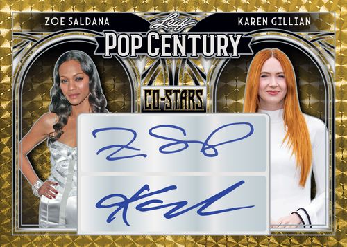2024 Leaf Metal Pop Century Cards - Zoe Saldana_Karen Gillian