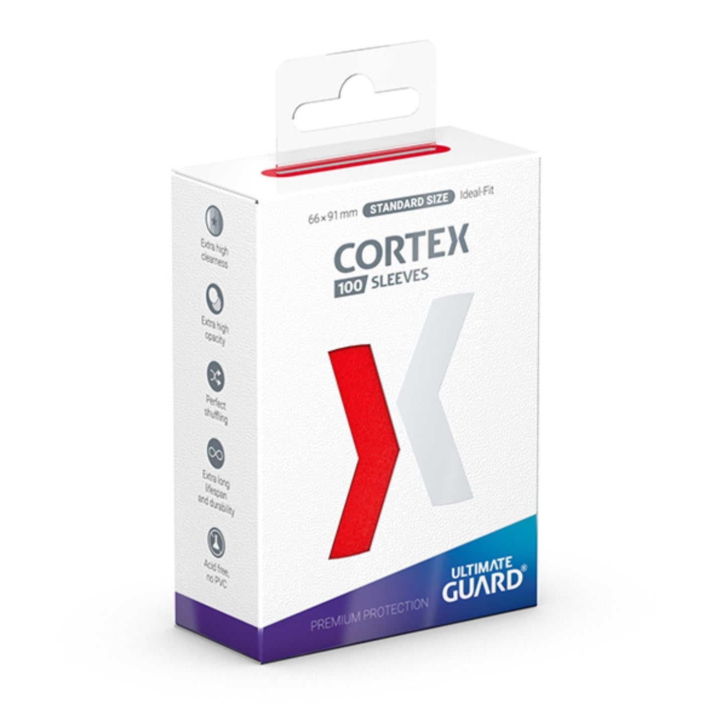 Ultimate Guard Cortex Standard Sleeve Red Glossy