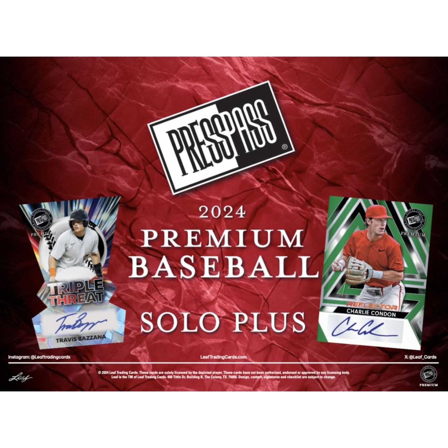2024 Leaf Press Pass Premium Baseball Solo Edition