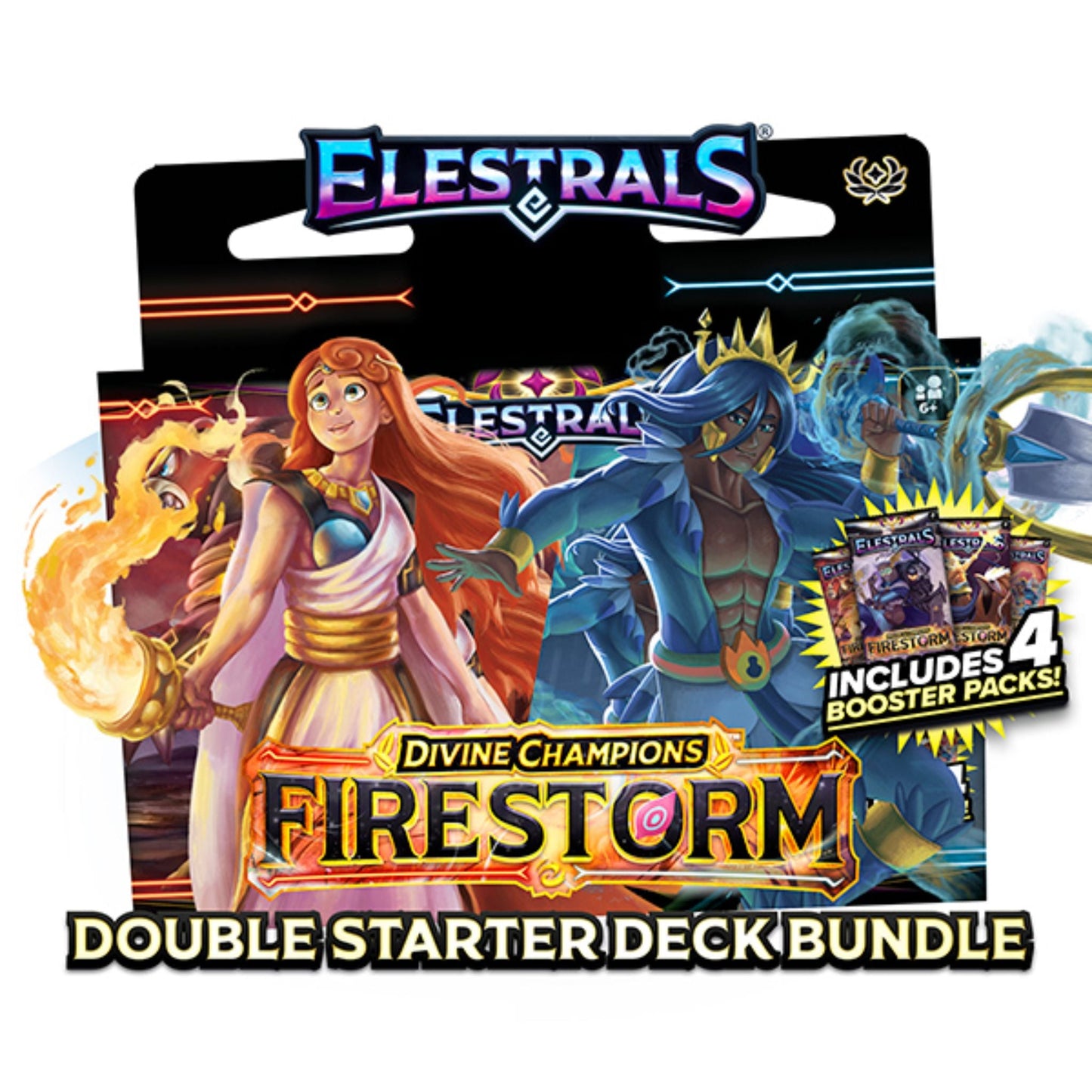 Elestrals Firestorm Double Starter Deck Bundle Hestia vs. Poseidon (Presell)