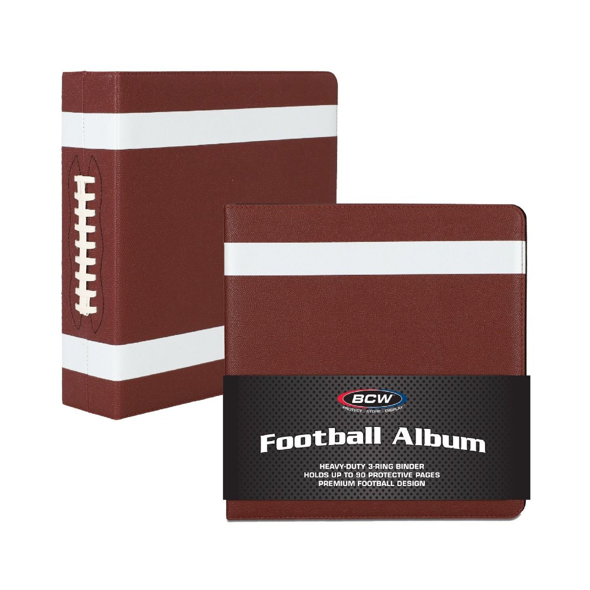 BCW 3 in. Football Collectors Album (Premium Brown)