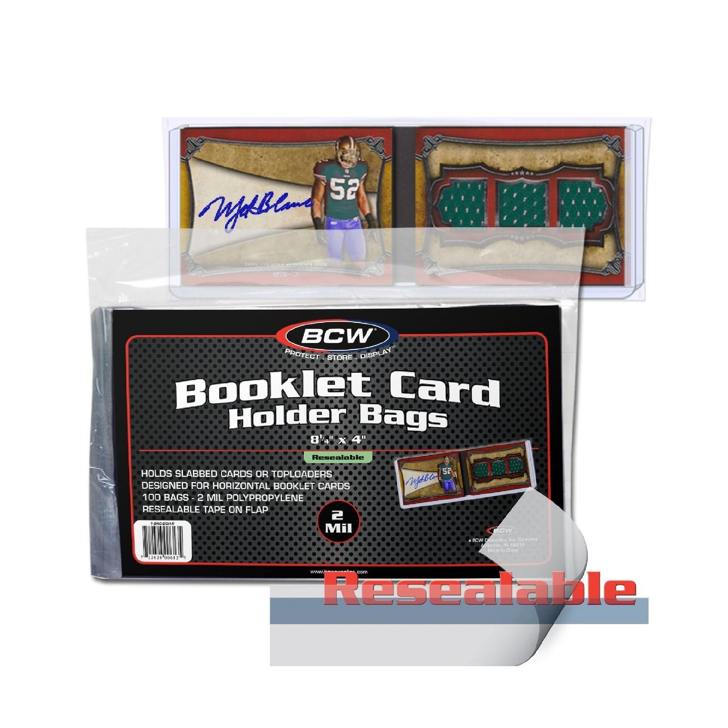 BCW Resealable Bag for Booklet Card in Holder