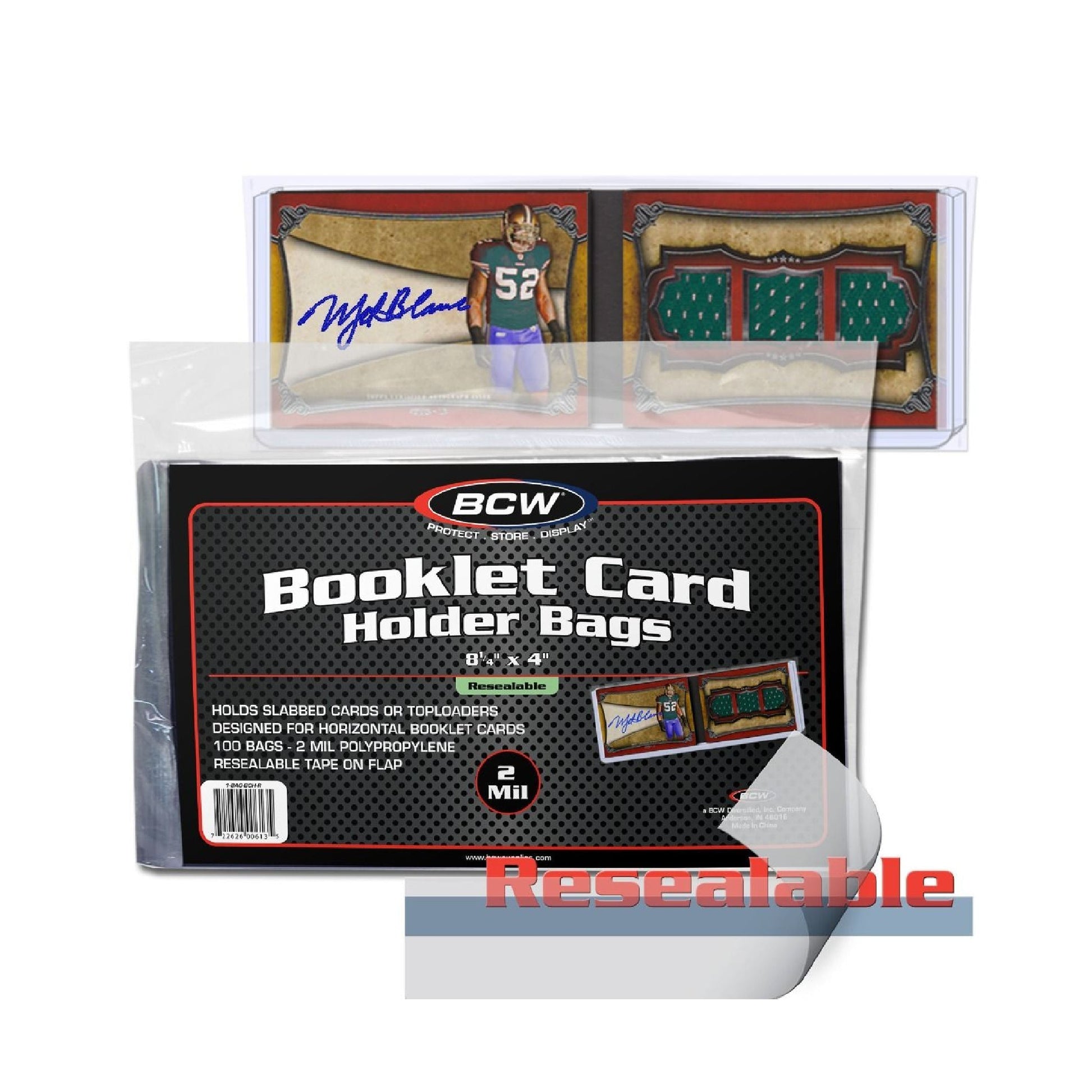 BCW Resealable Bag for Booklet Card in Holder