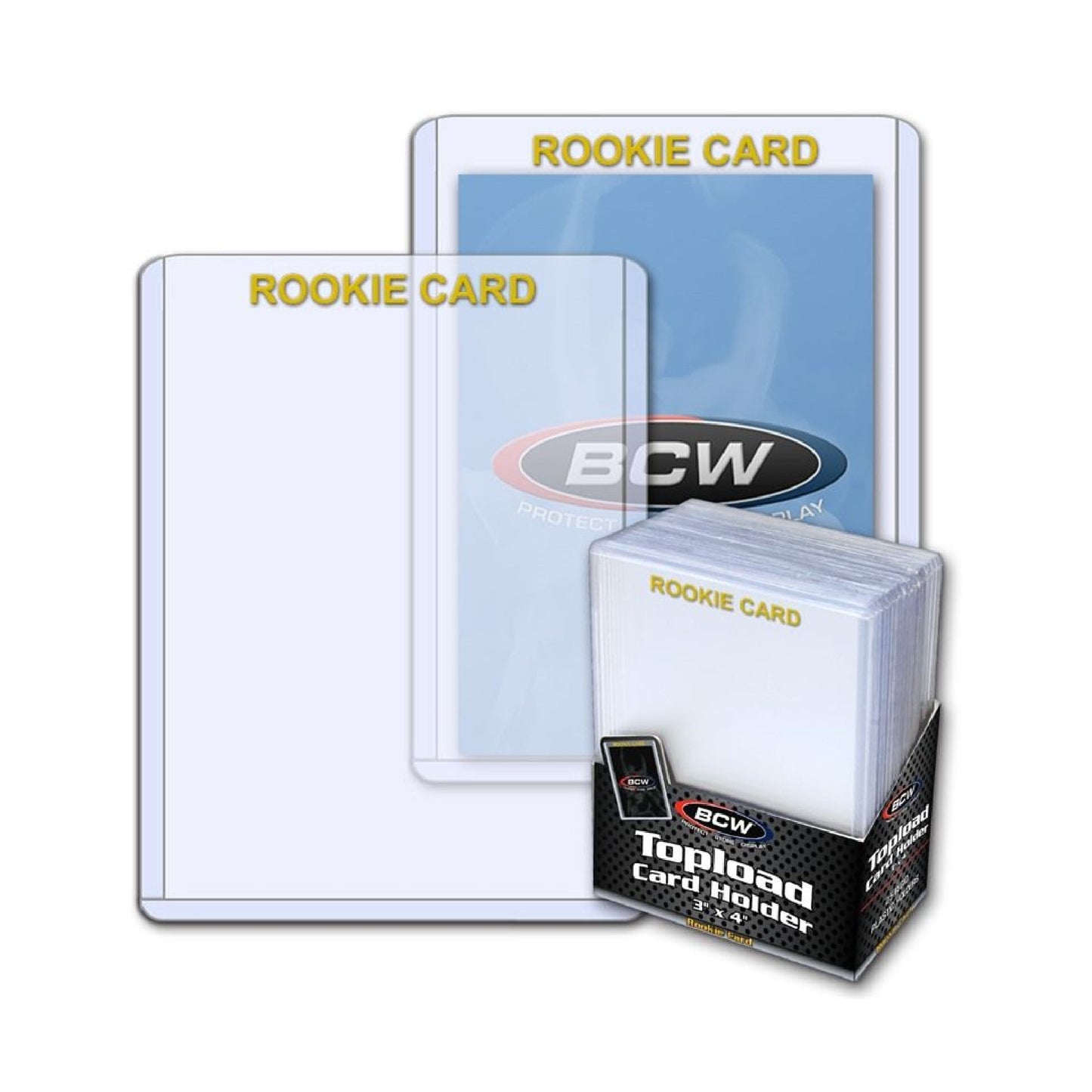 BCW 3x4 Topload Card Holder - Rookie Imprinted - Gold