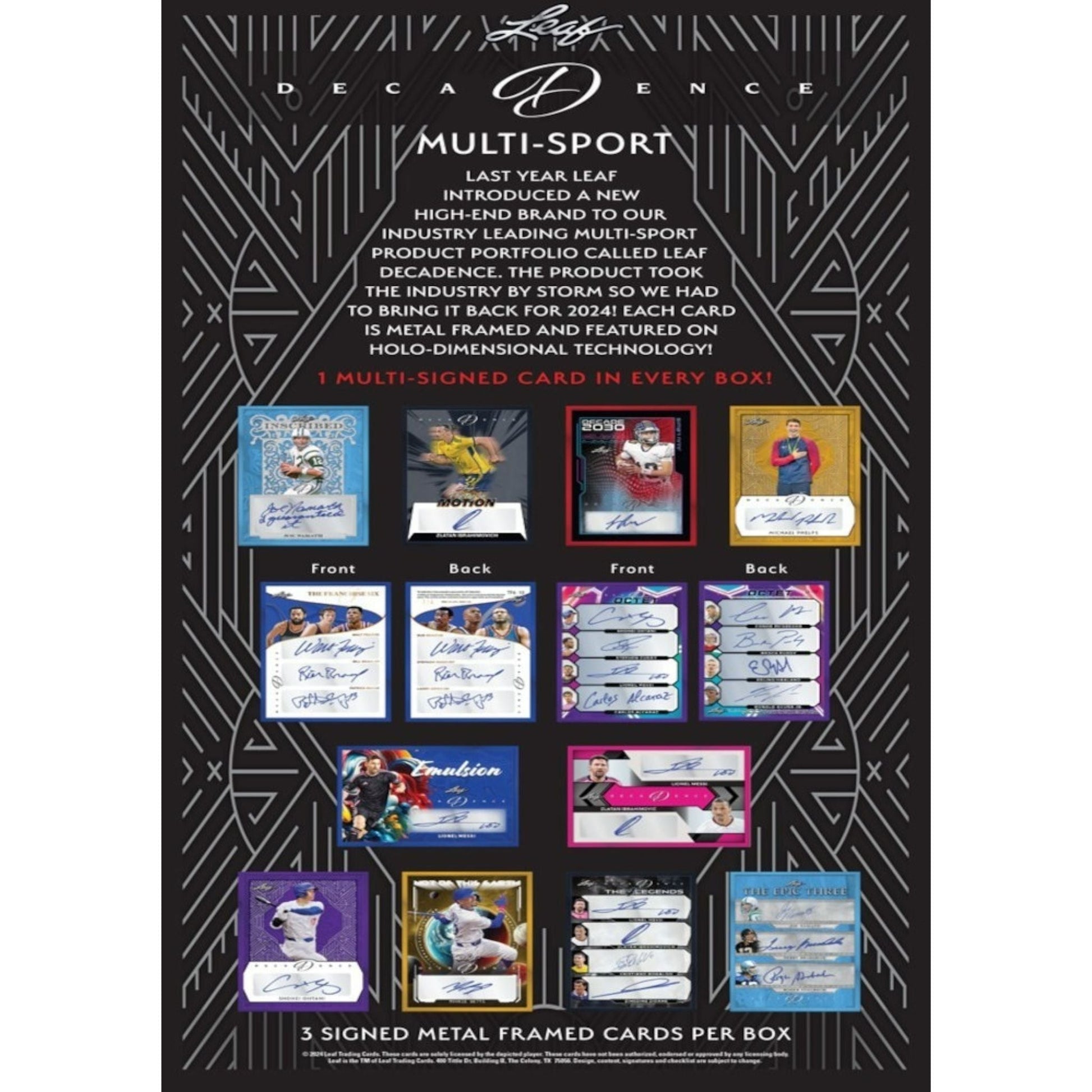 2024 Leaf Decadence Multi-Sport Hobby Box