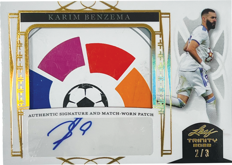 2022 Leaf Trinity Soccer Cards-Karim Benzema Auto