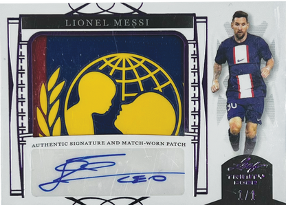 2022 Leaf Trinity Soccer Cards-Lionel Messi Auto_Match Worn Patch2