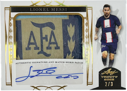 2022 Leaf Trinity Soccer Cards-Lionel Messi Auto+Match Worn Patch