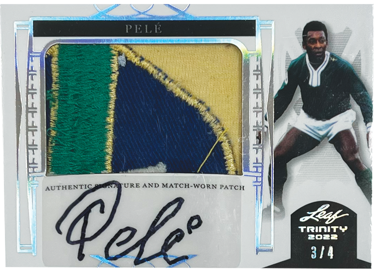 2022 Leaf Trinity Soccer Cards-Pele Auto-Match Worn Patch