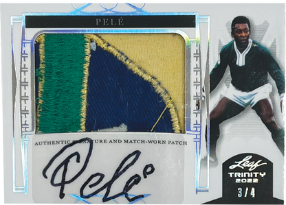 2022 Leaf Trinity Soccer Cards-Pele Auto-Match Worn Patch
