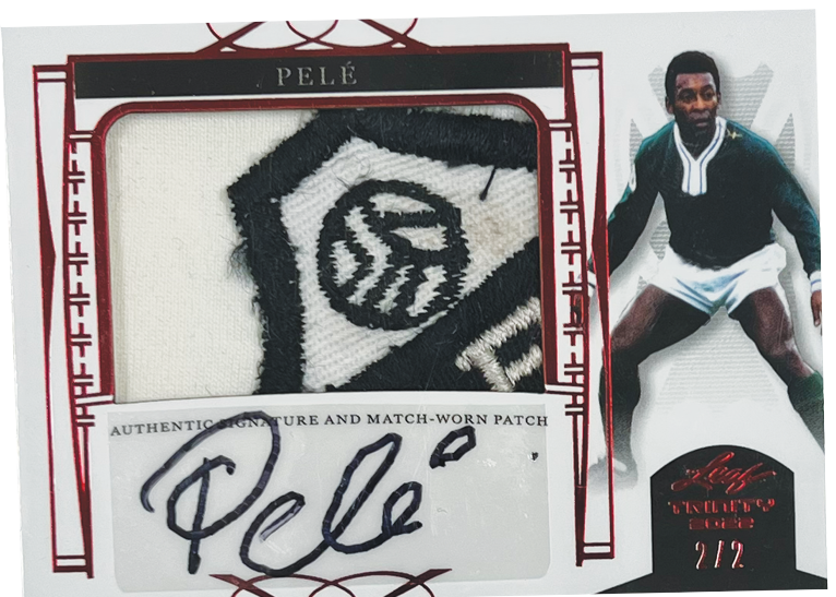 2022 Leaf Trinity Soccer Cards-Pele Auto-Match Worn Patch