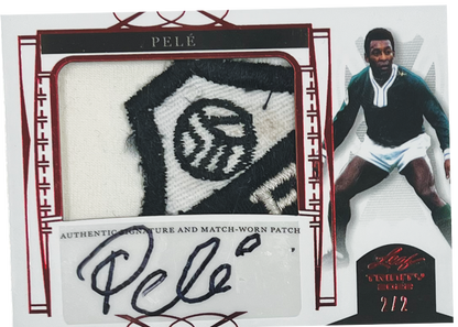 2022 Leaf Trinity Soccer Cards-Pele Auto-Match Worn Patch