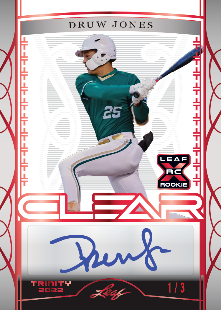 2022 Leaf Trinity Baseball Hobby Box-Druw Jones