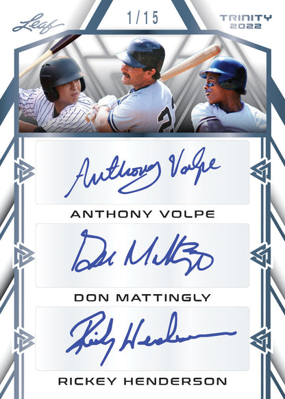 2022 Leaf Trinity Baseball Hobby Box-Volpe_Mattingly_Henderson