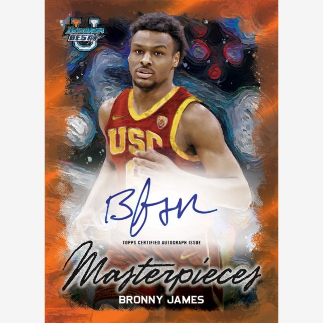 2023/24 Bowman University's Best Basketball Cards-Bronny James_Masterpieces
