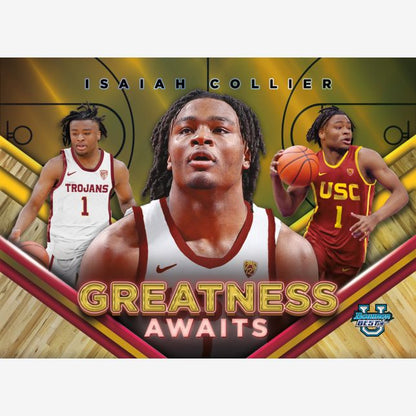 2023/24 Bowman University's Best Basketball Cards-Isaiah Collier_Greatness Awaits