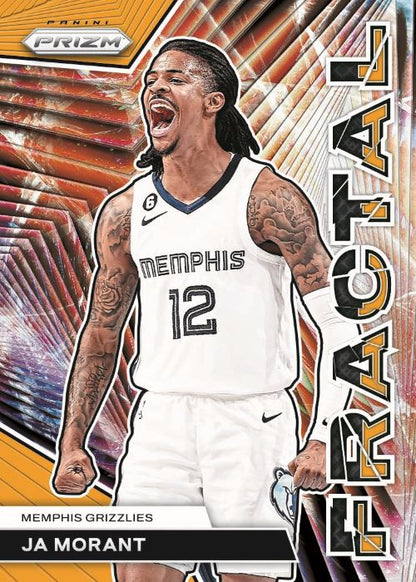 2023/24 Panini Prizm Basketball Cards-Ja Morant_Fractal Gold