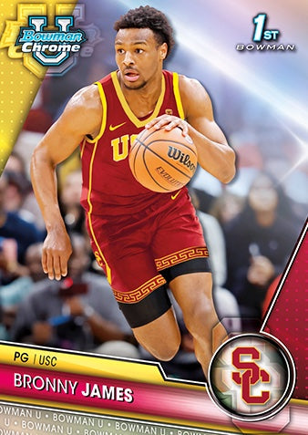 2023/24 Bowman Chrome University Basketball -Bronny James