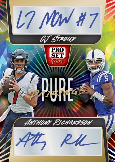 2023 Leaf Pro Set Pure Football Cards-CJ Stroud_Anthony Richardson - Dual Auto
