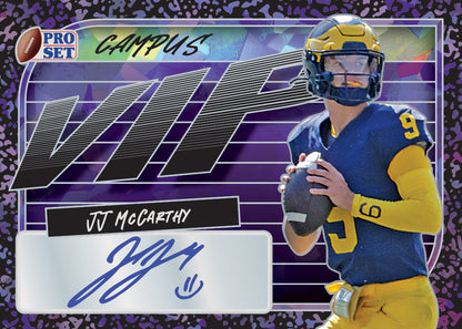 2023 Leaf Pro Set Metal Football Cards-JJ McCarthy_VIP Player