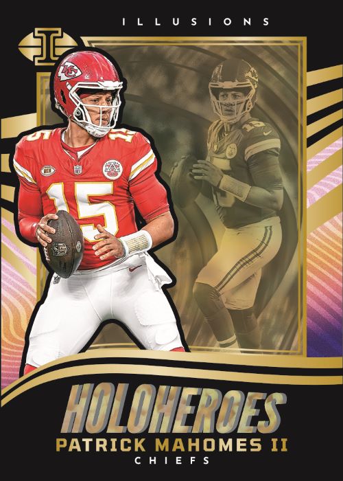 2023 Panini Illusions Football Cards - Patrick Mahomes_Holoheroes_Gold