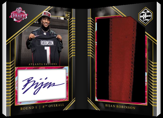 2023 Panini Limited Football Cards-Bijan Robinson_Draft Day Signature Booklet