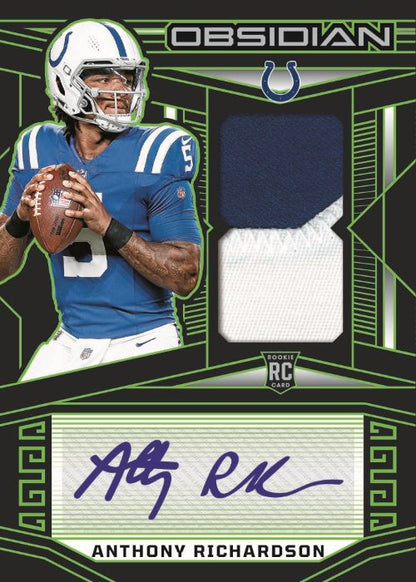 2023 Panini Obsidian Football Cards-Anthony Richardson Auto Jersey