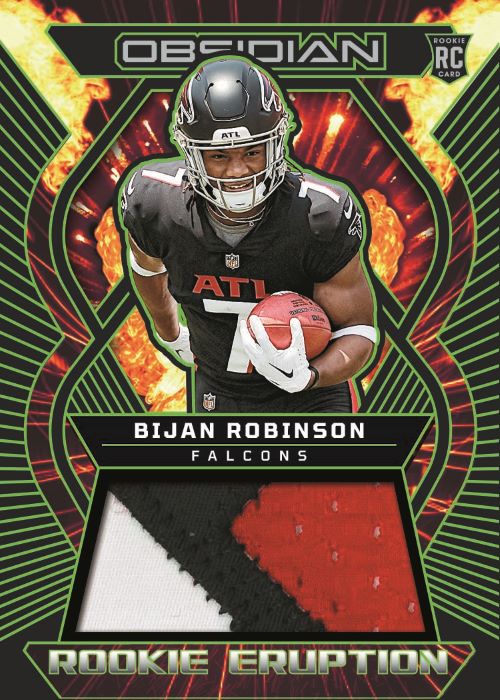 2023 Panini Obsidian Football Cards-Bijan Robinson Rookie Eruption