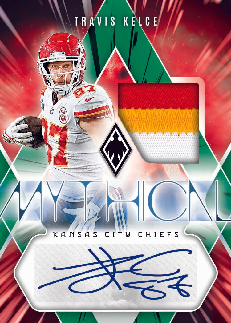 2023 Panini Phoenix Football Cards-Travis Kelce Auto_Mythical
