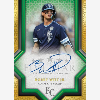 2023 Topps Five Star Baseball Cards-Bobby Witt-Auto Green