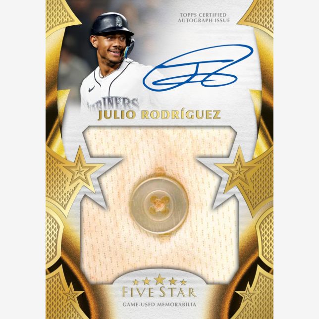 2023 Topps Five Star Baseball Cards-Julio Rodriguez-Auto Jumbo Prime