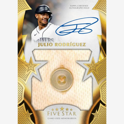 2023 Topps Five Star Baseball Cards-Julio Rodriguez-Auto Jumbo Prime