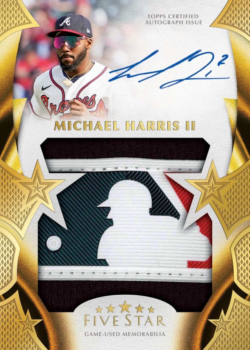 2023 Topps Five Star Baseball Cards-Michael Harris-Auto Jumbo Prime