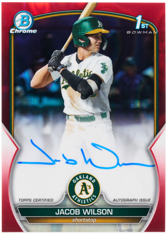2023 Bowman Draft Baseball-Jacob Wilson_Red Lava Refractor