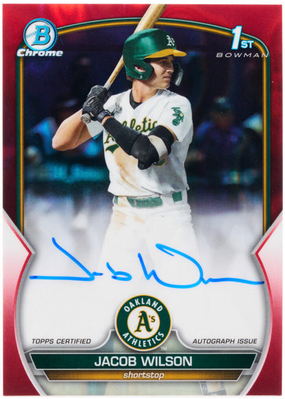 2023 Bowman Draft Baseball-Jacob Wilson_Red Lava Refractor