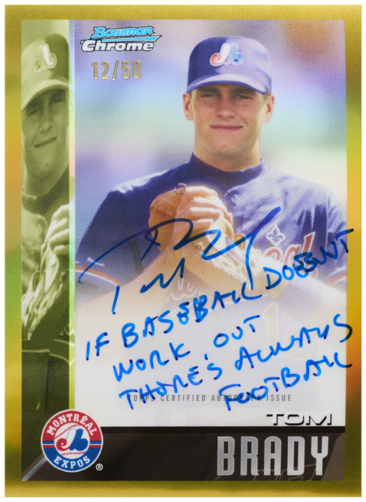 2023 Bowman Draft Baseball-Tom Brady Gold Refractor
