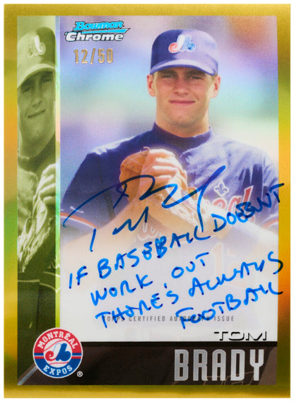 2023 Bowman Draft Baseball-Tom Brady_Gold Refractor
