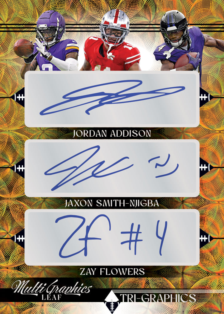 2023 Leaf Eclectic Football-Smith_Njigba_Flowers_Triple