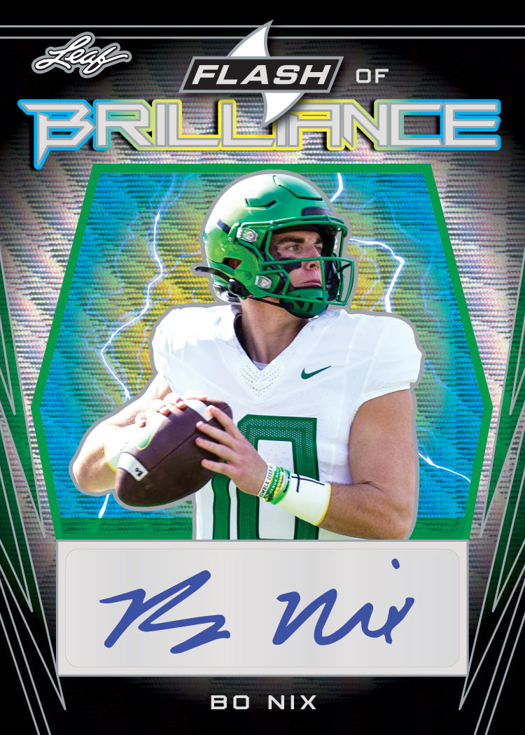 2023 Leaf Eclectic Football-Bo Nix_Flash of Brilliance