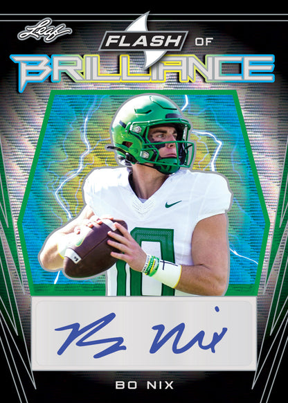 2023 Leaf Eclectic Football-Bo Nix_Flash of Brilliance