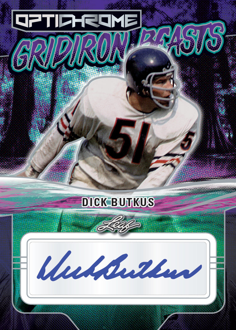 2023 Leaf Eclectic Football-Dick Butkus_Gridiron Beasts