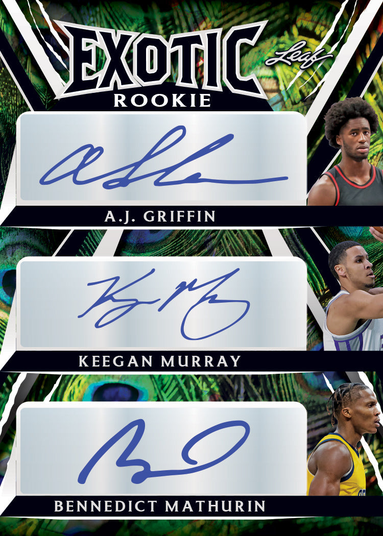2023 Leaf Exotic Multi-Sport Young Stars-Griffin_Murray_Mathurin