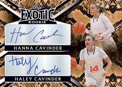 2023 Leaf Exotic Multi-Sport Young Stars-Hanna Cavinder_Haley Cavinder