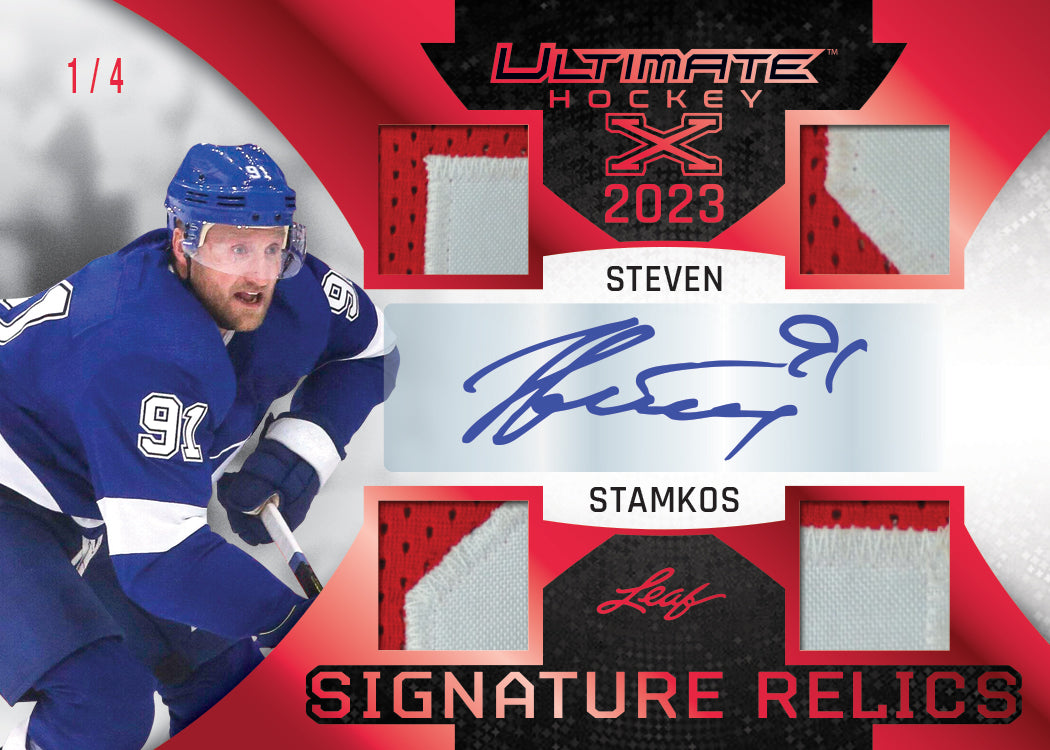 2023 Leaf Ultimate Hockey Hobby Box-Steven Stamkos Signature Relics