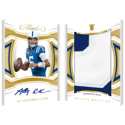 2023 Panini Flawless Football Cards - Anthony Richardson Booklet