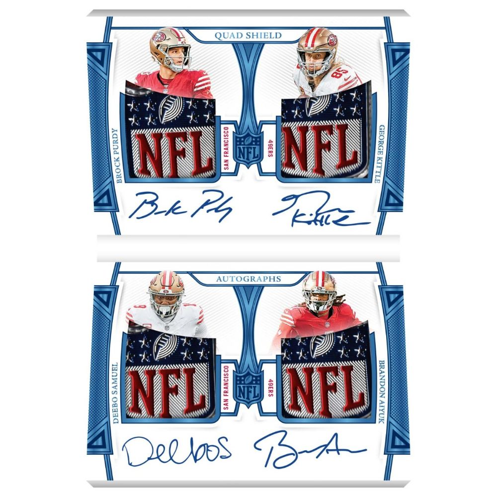 2023 Panini Flawless Football Cards - Quad Shield