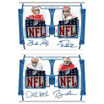 2023 Panini Flawless Football Cards - Quad Shield